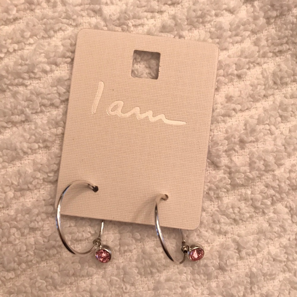 💕2 for $12💕pink hoop earrings